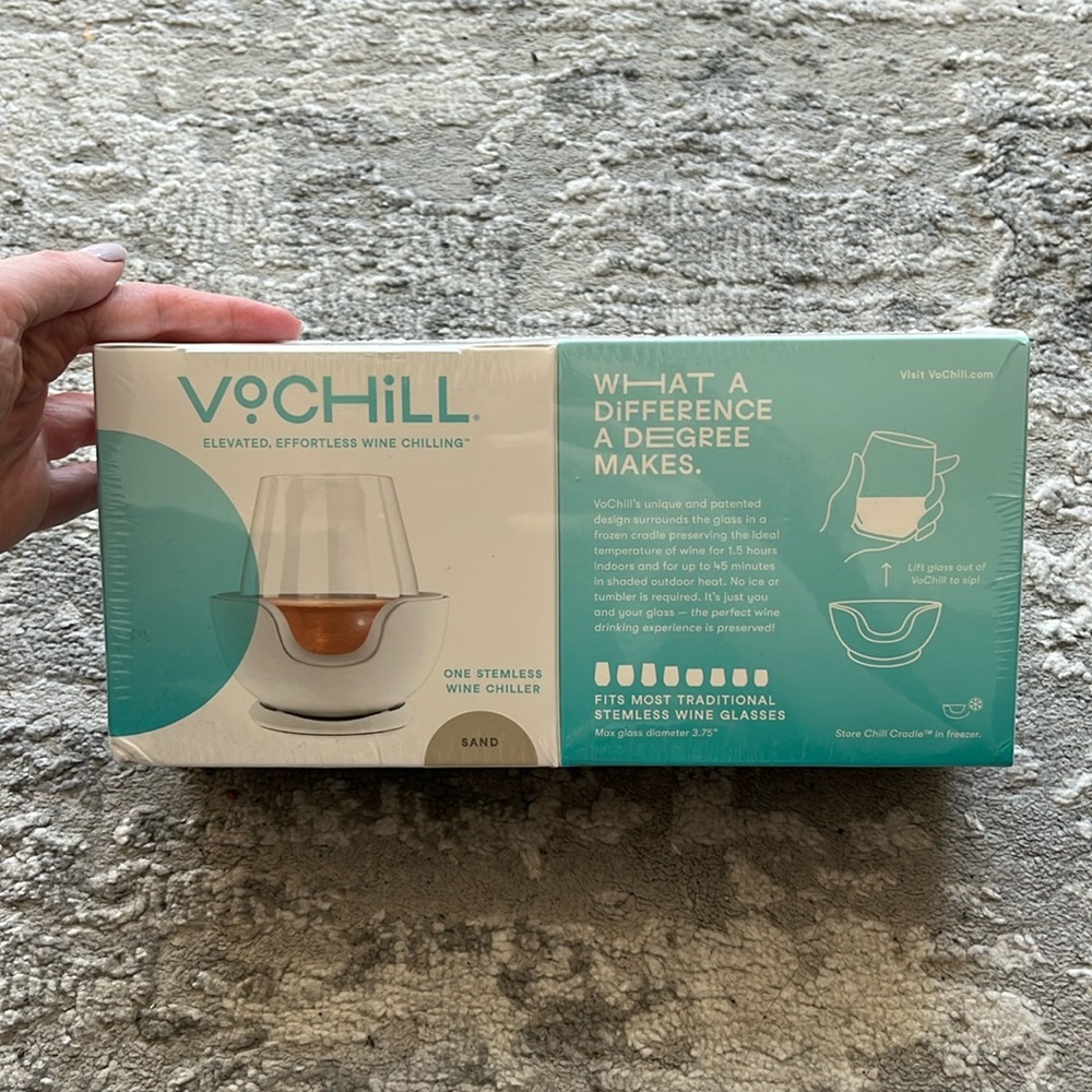 Vochill Stemless Wine Chiller (Set of Two) - New/Never Opened
